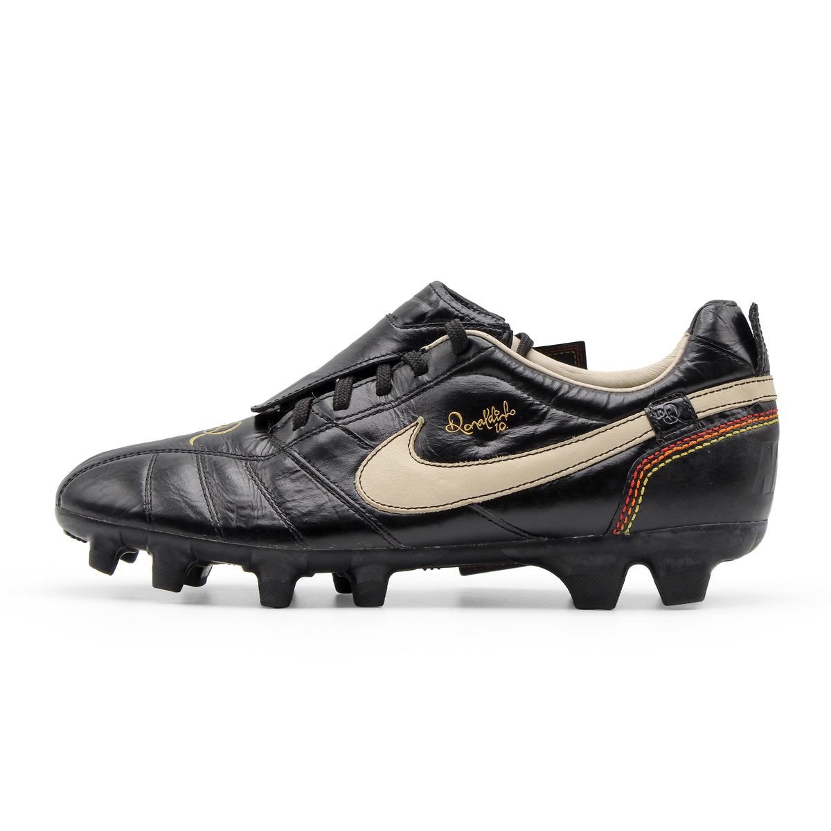 Nike Tiempo R10 FG Ronaldinho Black/White/Gold 315362-027