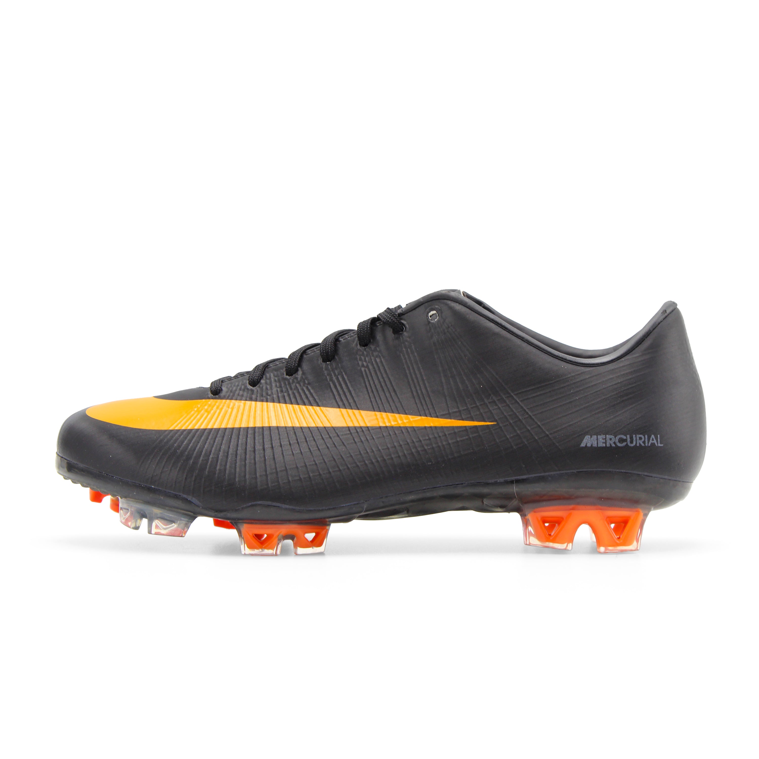 Mercurial superfly orange hot sale and black