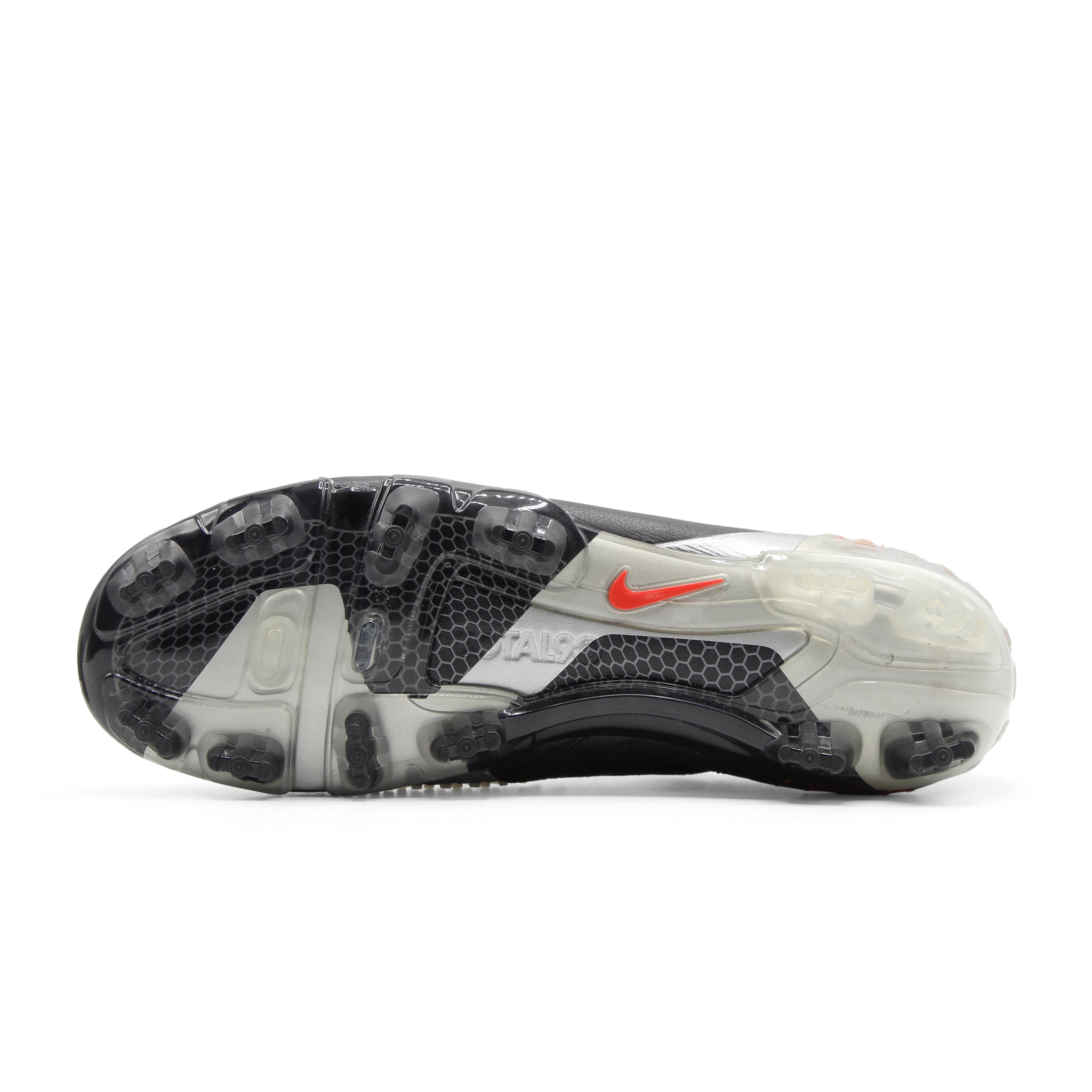 Nike T90 Laser III K-Leather FG - Black/Grey/Red 396112-061
